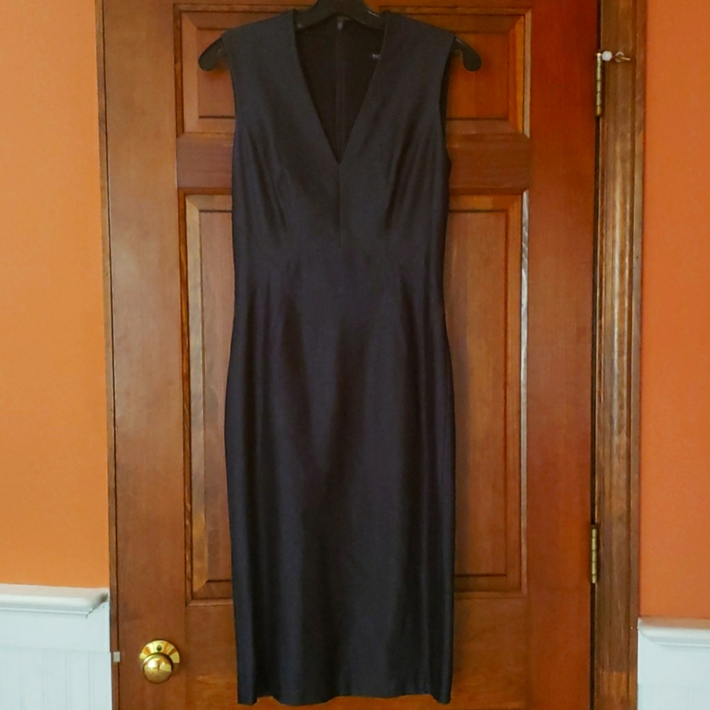 WHBM NWT sleeveless denim sheath dress size 2